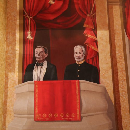 Fresque Théâtre Galli - Thomas MANN et Michel MARIUS dit PACHA par Sophie ROQUEJEOFFRE