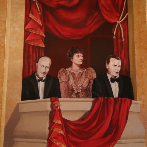 Fresque Théâtre Galli - Raoul PIGNOL, Cécile SOREL et Georges GALLI par Sophie ROQUEJEOFFRE